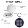 New Double-sided Rechargeable Dual Power Supply Round LED Makeup Mirror Portable And Convenient For Travel With Solar Power Function And Pocket Size.