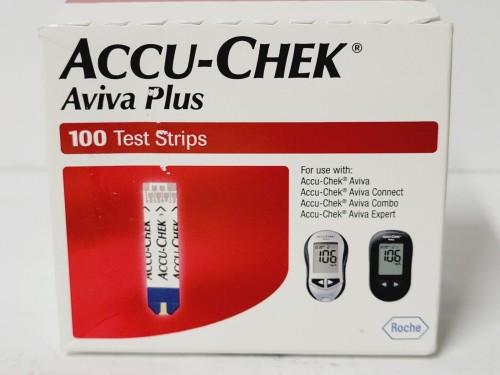 Accu-Chek Aviva Plus Diabetic Glucose Test Strips 100ct