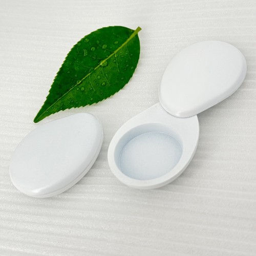 Mini Modern Fashion Portable White Color Zinc Alloy Sliding Lid Magnetic Fragrance Balm Box