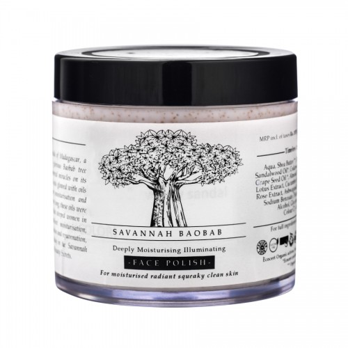 Timeless Beauty Secrets Organic Paraben Free Shea Butter Moisturising, Skin Lightening Face Scrub For Normal to Dry Skin (Vegan)