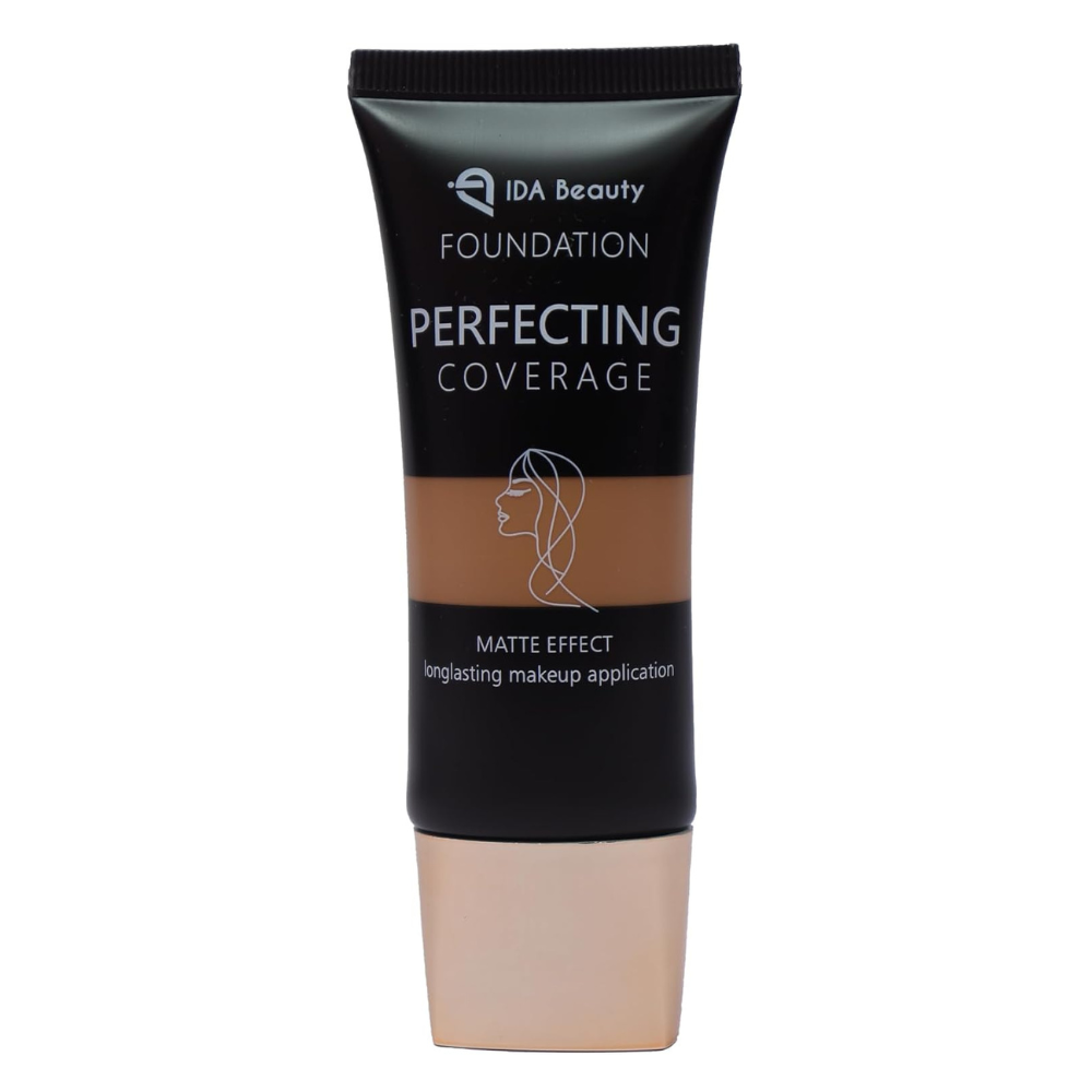 IDA Beauty Glam It! Liquid Foundation | Full Foundation Coverage, Matte Finish, Long-Lasting, Lightweight | Vegan, Halal, Cruelty-Free (Nife, 35ml)