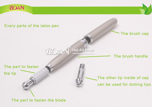 2016 BQAN Double Tips Manual Tattoo Pen for Microblade Permanent Eyebrow Pen Tattoo Tool