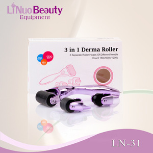 3 in 1 needle titanium derma roller/stainless steel microneedle roller/derma rolling system