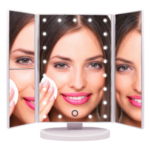 Beauty Rechargeable Custom Logo 20 LED Lighted Cosmetic Makeup Mirror With Light