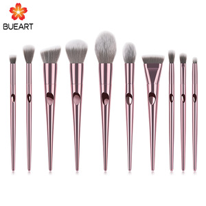 Classical pink handle 10pcs professional brush set makeup