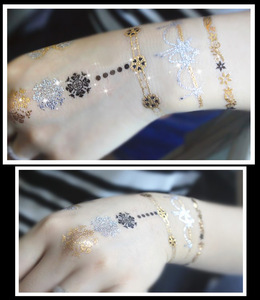 Custom Top Selling body art 3d flash gold temporary tattoos