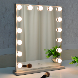 Dropship Led vanity mirror lighted makeup hollywood Table Salon Mirror With lights 15 Bulbs
