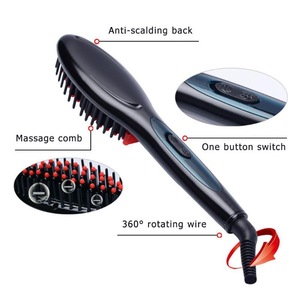 Dropshipping Electric comb Flat Irons Straight Hair Brush Comb EU US Plug Fast Hair Straightener Comb