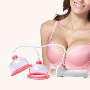 Electric Breast Dual Cups enhancer care Massager Bigger Nipple breast vibrator stimulate breast erect the prolapsed chest Female
