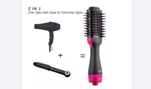 Electric Hair Brush Blow Dryer Hot Air Brush Rotating Styler with 110v and 220v