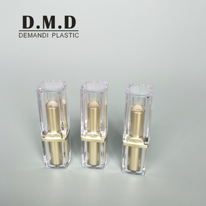 Empty plastic transparent lipstick tubes / clear lipstick tube packaging