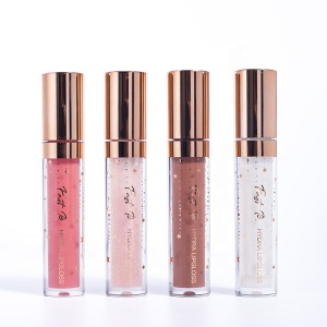 Fast B. New Shimmer Lip Gloss Long Lasting Pink Lip Gloss Crystal Shimmer Luxury Floral Lip Gloss Base