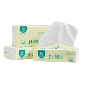 Free chemical 100% cotton fabric adult baby dry facial tissue manufacturer