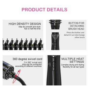 Hair Dryer Brushes Hot Air Brush with Ceramic Coating Fast Drying Hair straightener curler One Step Hair Dryer and Volumizer