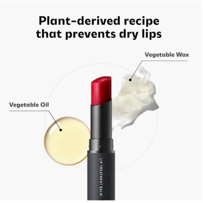 ISOI Bulgarian Rose Lip Treatment Balm Pure Red 5g Dewy Gloss Finish Lip Tinted Balm 