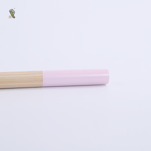 Miniature brush head with round handle biodegradable toothbrush nylon bristles