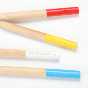 Natural Organic custom BPA Free soft bamboo toothbrush