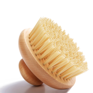 Natural sisal vegan bristle bamboo and round body brush