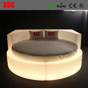 New design disco glowing furniture LED tanning bed hotel bed with 16 colors changing led light