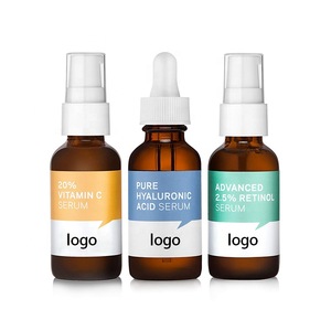 OEM Private Label Face Softens Fine Lines Organic Vitamin C Serum  with Hyaluronic Acid