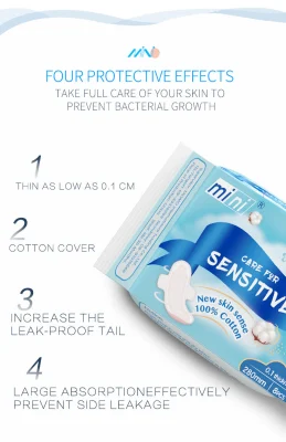 OEM Service Maternity Female Ultra Thin Cotton Sanitary Napkin Sanitary Pad with Negative Ion High Quality and Low Price Stylepopular