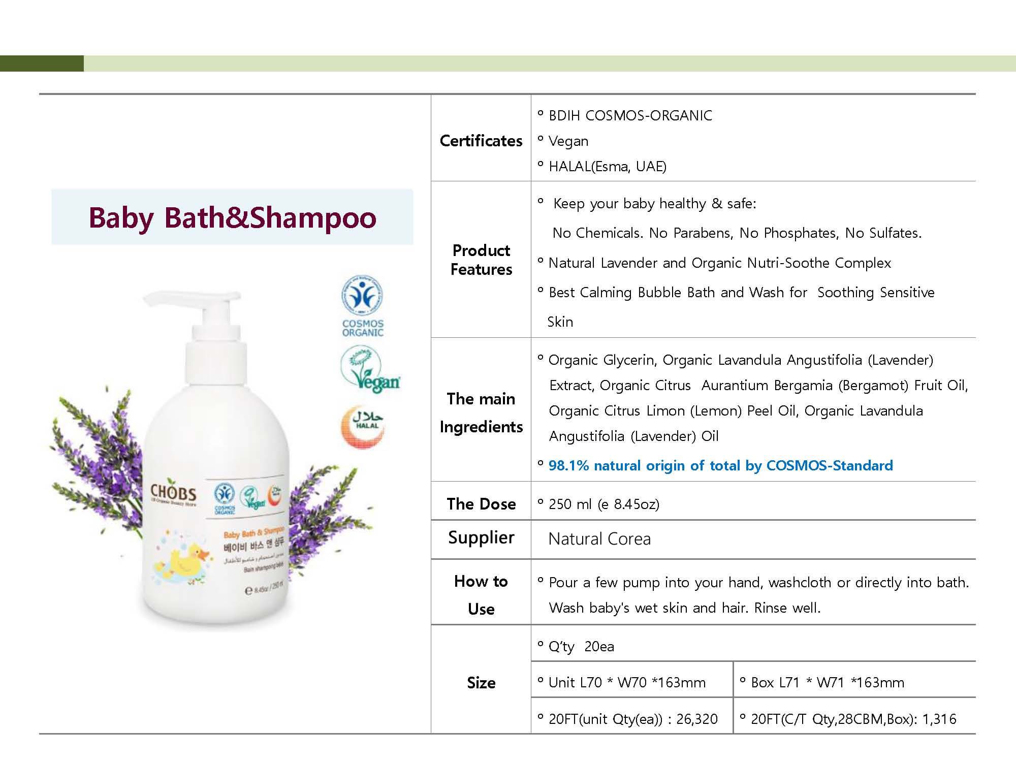 Organic Baby Bath &amp; Shampoo