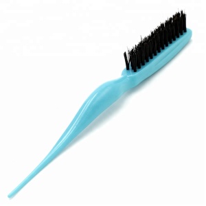 Plastic Curved Handle Bristle Hair Magic Styling Tools Wig Fluffy Hairbrush Teasing Comb