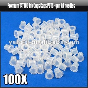 Premium TATTOO Ink Cups Caps POTS - gun kit needles,YFK565A