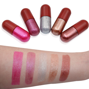 Private Label High Pigment Moisturizing Lip Gloss Liquid Glitter Mini Capsule Lipstick