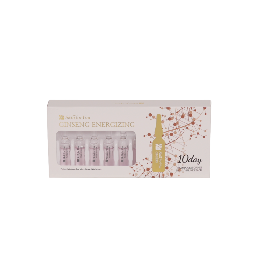 Skin For You Ginseng Energizing Fluid Ampoule 2ml X 10EA -Revitalizing Energy Ampoule for Skin