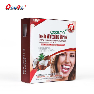 snow white label coconut oil teeth whitening tooth bleaching strip