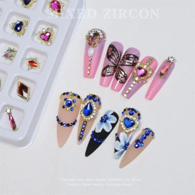 Spot Nail Art Alloy Nail Art Decoration Love Diamond Crystal Butterfly Symphony Shaped Diamond Rhinestone