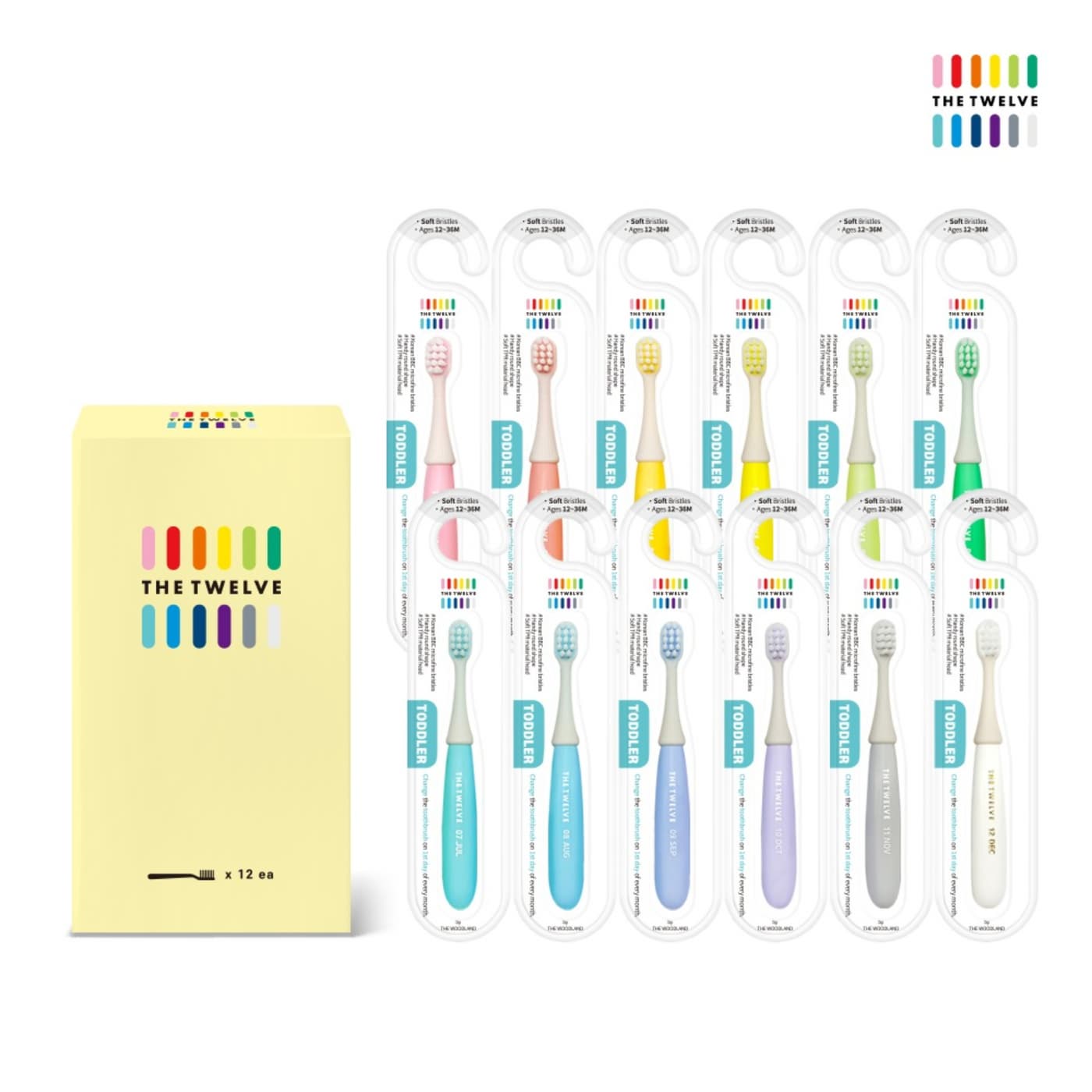 The Twelve Step2 Toddler Toothbrush 12pcs