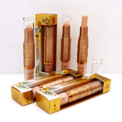 Tlm Makeup Yellow Pitaya HD Concealer Custom Moisturizing Concealer and Highlighter Make up Concealer Contour Foundation Stick