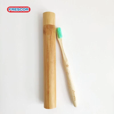 Travel Bamboo Toothbrush Case Package 4PCS Eco Bag Pack Biodegradable Bamboo Toothbrush with Tube