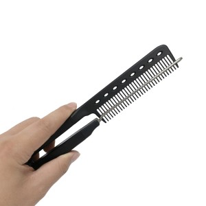 V Type Washable Folding Hair Straightener Comb DIY Salon Hairdressing Brush Styling Tool Accessories