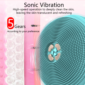 Waterproof Massager Private Label Wireless Electric Sonic Silicone Face Facial Cleansing Brush