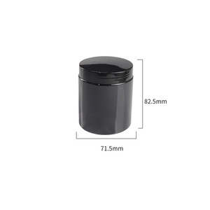 Wholesale Eco matte black 4oz 120ml 120g PET plastic cosmetic jar