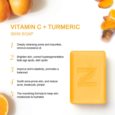 Wholesale Manufacture Cosmetics Skin Care Brightening Vitamin C Turmeric Soap