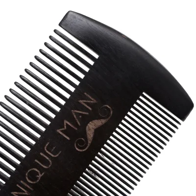 Wholesale Mens Wide Tooth Beard Comb Custom Logo Private Label Wooden Beard Comb