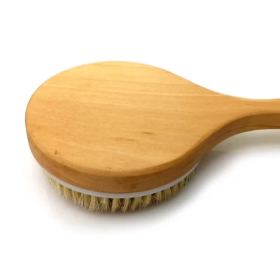 Wood Handle Natural Bristle Bath SPA Massage Brush