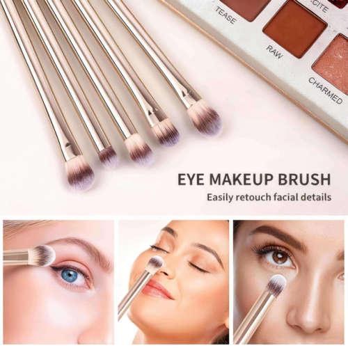 Custom Logo 20Pcs Champagne Gold Makeup Brush Set Double Ended Face Brushes Kabuki Retractable Cosmetic Brush Kit Wholesale OEM/ODM