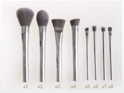 High Quality Custom Aluminum Handle 9pcs Brush Set