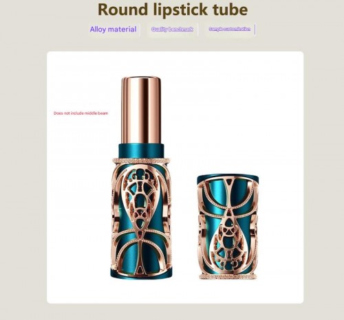 Pocket Custom Metal Zinc Alloy Shell Cosmetic Packaging Unique Design Luxury Magnetic Round High-end Lipstick Tube