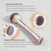 Custom Logo 20Pcs Champagne Gold Makeup Brush Set Double Ended Face Brushes Kabuki Retractable Cosmetic Brush Kit Wholesale OEM/ODM