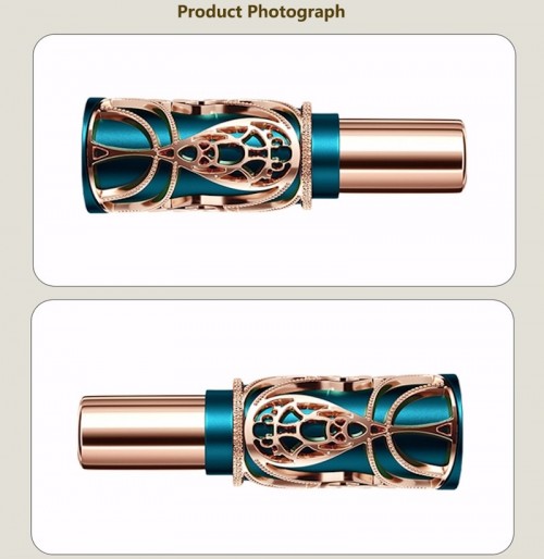 Pocket Custom Metal Zinc Alloy Shell Cosmetic Packaging Unique Design Luxury Magnetic Round High-end Lipstick Tube