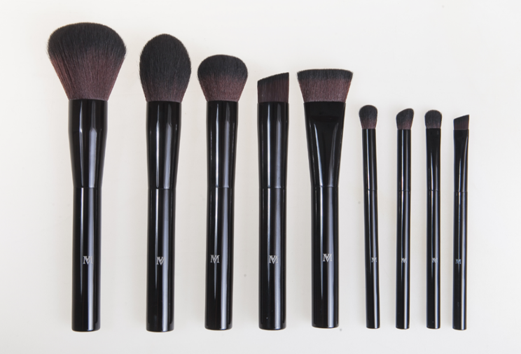 High Quality Custom Aluminum Handle 9pcs Brush Set
