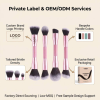 Double Sided 4PCS Kabuki Makeup Brushes Private Label Vegan Synthetic Cosmetics Blending Makeup Tools Foundation Powder Brushes