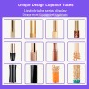Pocket Custom Metal Zinc Alloy Shell Cosmetic Packaging Unique Design Luxury Magnetic Round High-end Lipstick Tube