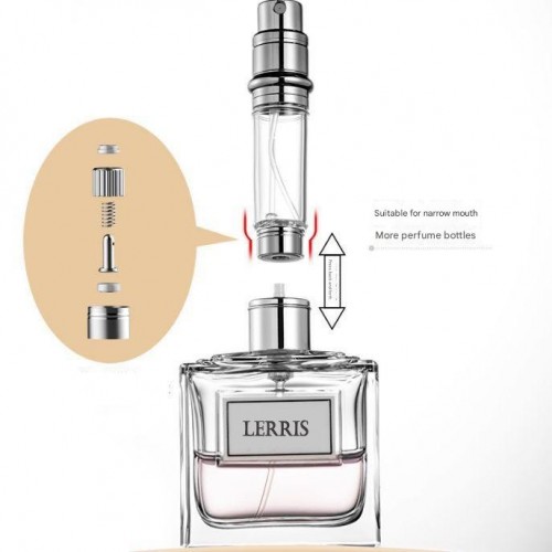 Luxury Genuine Leather 5ML Bottom Refill Pocket Travel Perfume Spray Bottle